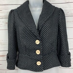 Sanctuary Clothing Blazer Polka Dot Cropped Jacket